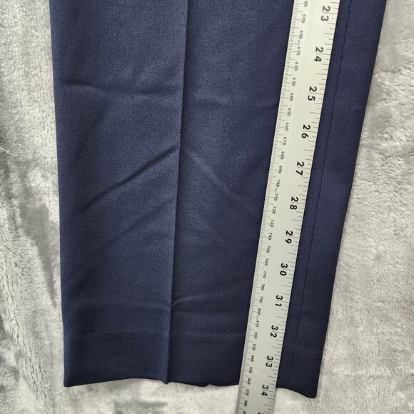 Alfani Pants Mens 32W 34L Blue Slim Fit Stretch Solid Suit Flat Front Straight - Picture 9 of 11